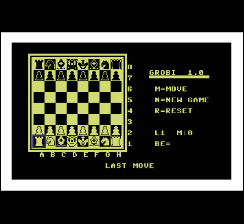 Commodore 64 Emulator -  Schach V1 (Grobi 1.0) (1988)