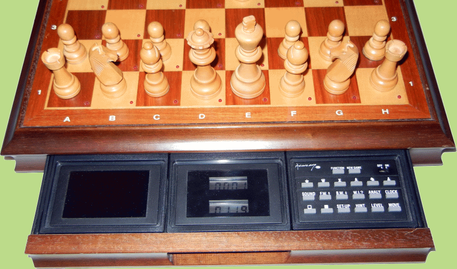 CXG Adversary Sphinx 40 (1987) Top View of CXG Chess 3008 Chess Computer