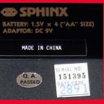 CXG Sphinx Titan (1989) Computer Label