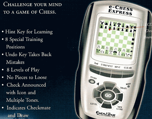 RADIOSHACK e-CHESS EXPRESS by Excalibur features