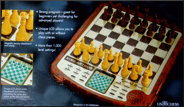 EXCALIBUR KING ARTHUR DELUXE Electronic Chess Computer -  picture taken from box