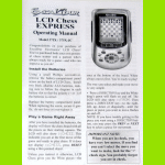 Excalibur Model 375X-JC LCD Chess Express (2005) User Manual