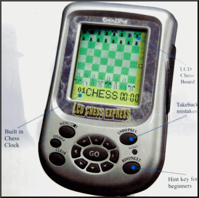 Excalibur LCD Chess Express Model 375X-JC - Picture taken from box