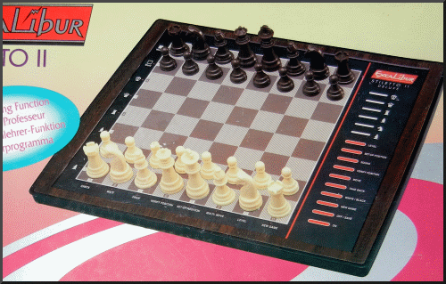 EXCALIBUR STILETTO II DELUXE Electronic Chess Computer - picture taken from box