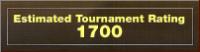 According to the manufacturer Talking E-Chess has a Tournament Rating of 1700.