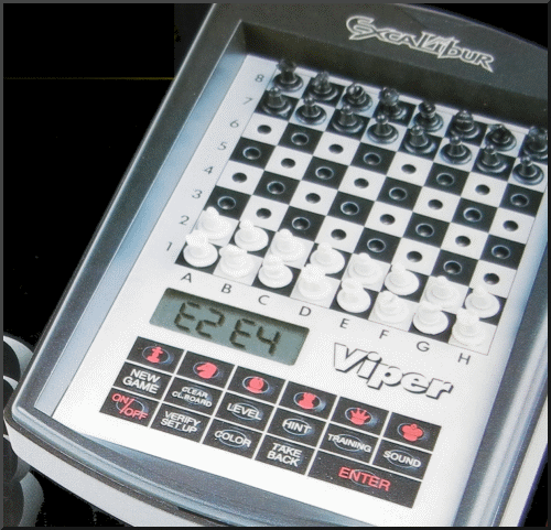 Excalibur Viper Model 120 Portable Electronic Chess Game  - Picture taken from box