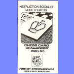 Fidelity Model 6115 Chess Card (1990) User Manual