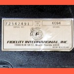 Fidelity Model 6094 Excel 68000 (1987) Computer Label
