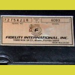 Fidelity Model 6093 Excel Display (1987) Computer Label