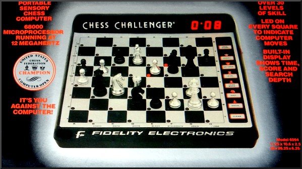 FIDELITY EXCEL 68000 MACH II B VERSION Electronic Chess Computer -  picture taken from box.