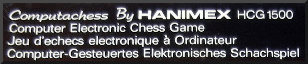 HANIMEX COMPUTACHESS Electronic Travel Chess Computer - Picture taken from box.