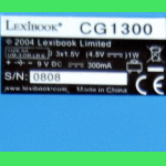 Lexibook Model CG1300 Blue Chessman Elite (2004) Computer Label