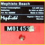 Mephisto Beach Red Version (1995) Computer Label