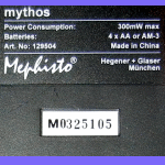 Mephisto Mythos (1995) Comupter Label
