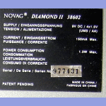 Novag Model 38602 Diamond II (1997) Computer Label