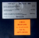 Novag Model 903 Beluga (1990) Computer Label