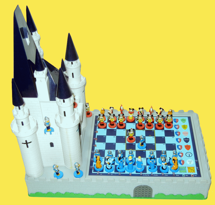 Novag Model 1883 Disney Magic Castle (1988) Side View of Novag Disney Magic Castle 4-in-1 Electronic Game