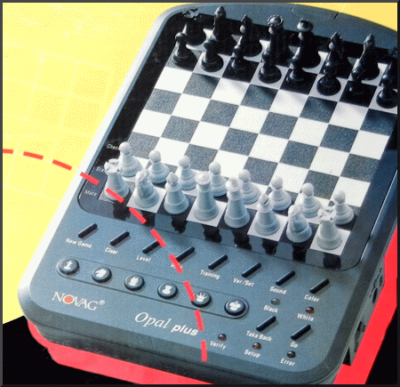 NOVAG OPAL PLUS  Electronic Travel Chess Computer -  picture taken from box.