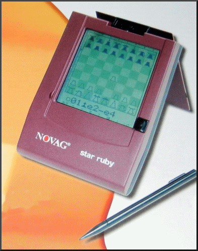 NOVAG STAR RUBY Electronic Travel Chess Computer -  picture taken from box.