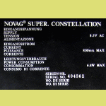 Novag Model 844 Super Constellation (1984) Computer Label