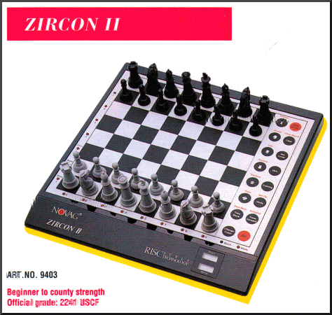 NOVAG ZIRCON II Electronic Chess Computer - picture taken from the sales leaflet.
