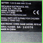 Pavilion Model 901E-4 Deluxe Limited Edition (2005) Computer Label