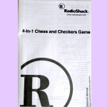RadioShack and Tandy Model 60-2843 4-in-1 Chess & Checkers (1999) User Manual
