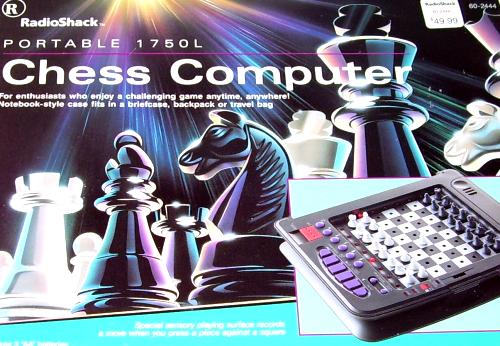 RADIOSHACK PORTABLE 1750L Electronic Chess Computer - picture taken from box.