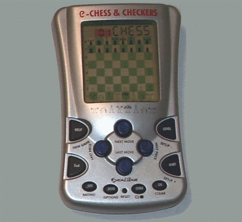 Excalibur Model 410-3-CS 2-in-1 E-Chess & Checkers (2004) Electronic Travel Chess Computer