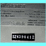 Saitek Kasparov Model K08 Alchemist (1998) Computer Label