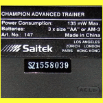 Saitek Kasparov Model 147 Champion Advanced Trainer (1992) Computer Label