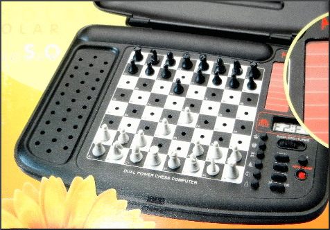 SAITEK MEPHISTO SOLAR STAR Electronic Chess Computer  - picture taken from box.