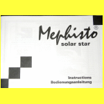 Saitek Mephisto Model 467 Solar Star (1996) User Manual Saitek Mephisto Model 467 Solar Star (1996) User Manual