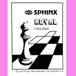 Schneider Sphinx Royal (1988) User Manual