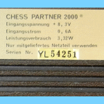 SciSys Chess Partner 2000 (1980) Computer Label