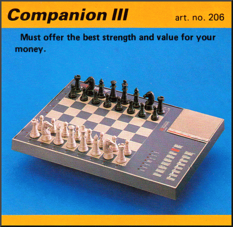 SCISYS KASPAROV CHESS COMPANION III Electronic Chess Computer - picture taken from product leaflet.