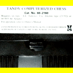 RadioShack and Tandy Model 60-2160 Computerized Chess (1980) Computer Label